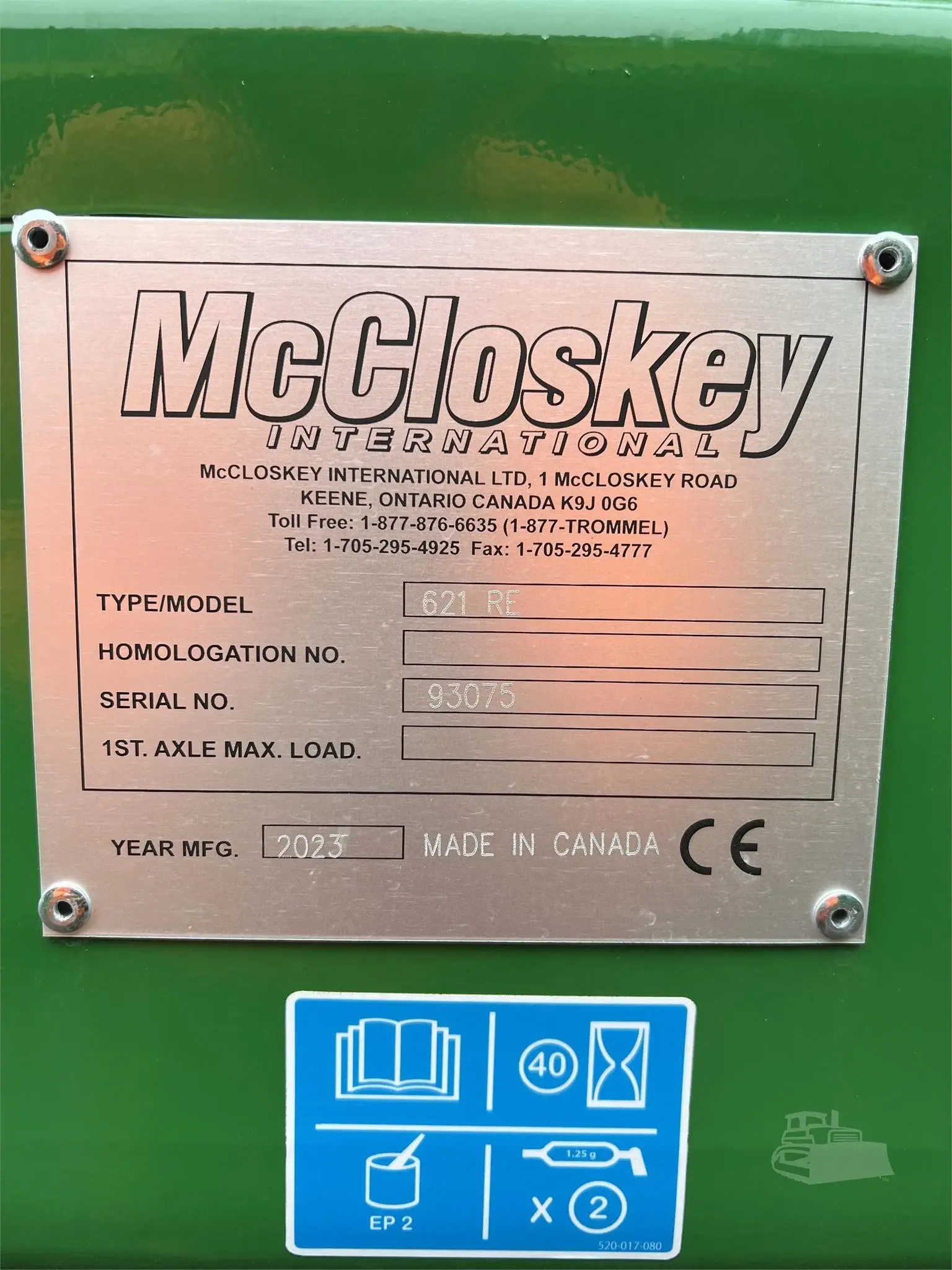 2023 MCCLOSKEY 621RE Screen Aggregate Equipment — Alma, Michigan — $349,000 — photo 10