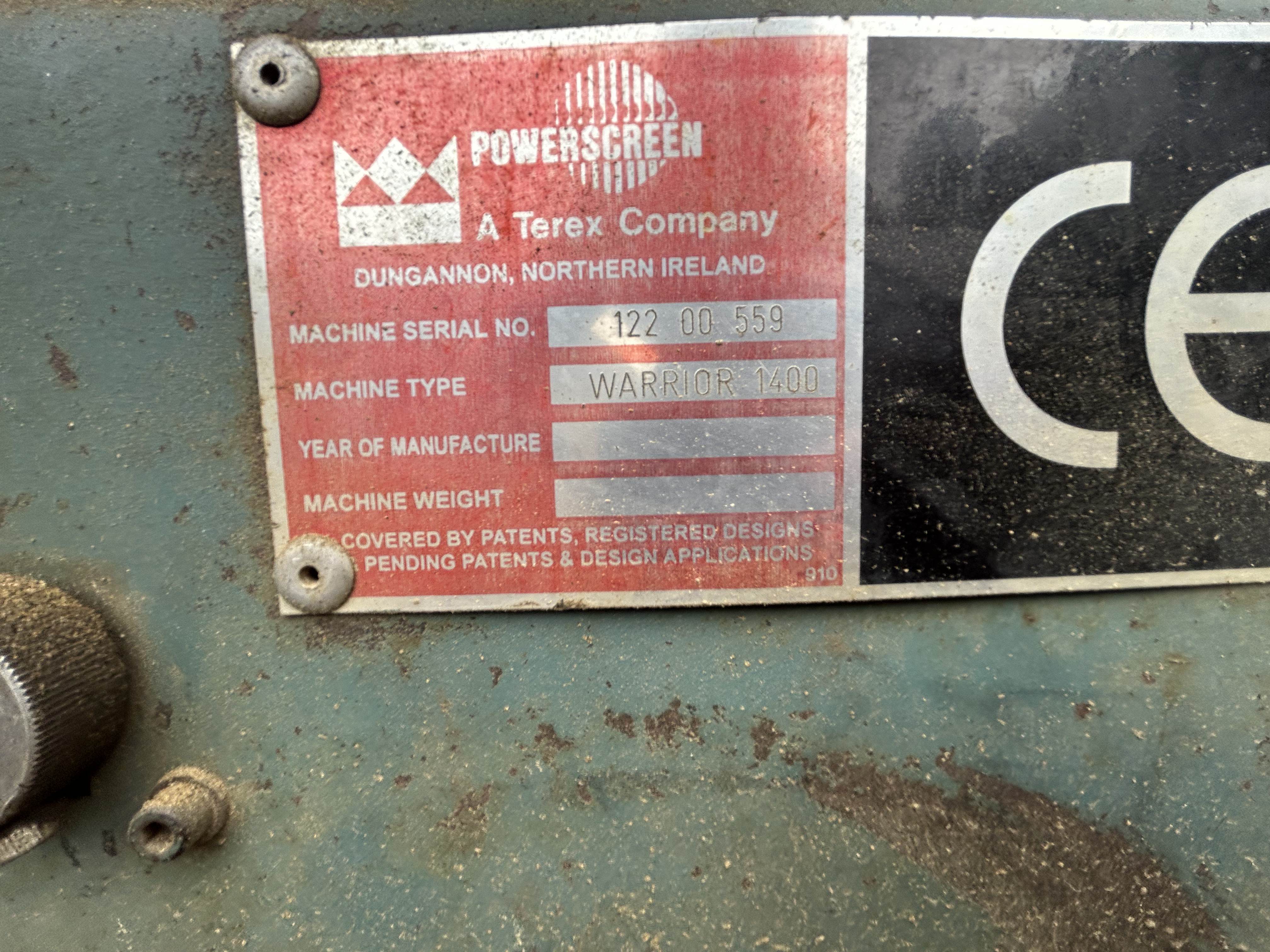 Powerscreen Warrior 1400 — Powerscreen 1400