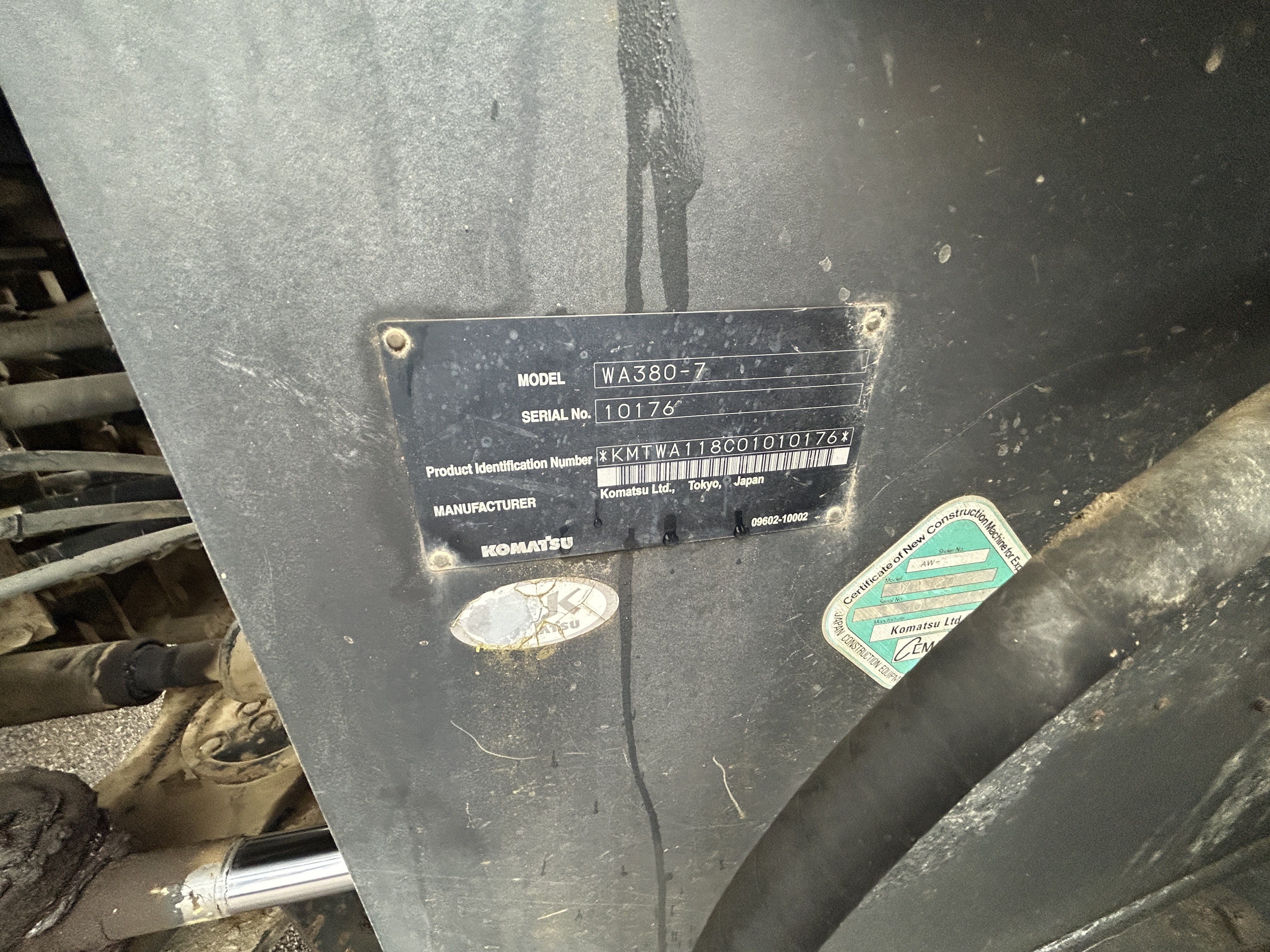 Komatsu WA380-7 — $90,000 — photo 3