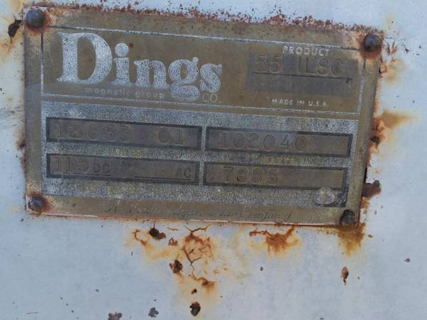 DINGS 42 X 6FT CROSSBELT MAGNET — Dings